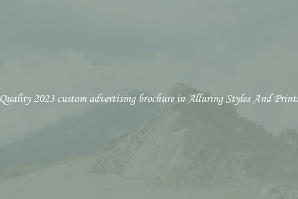 Quality 2023 custom advertising brochure in Alluring Styles And Prints