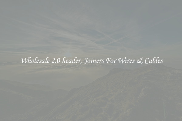 Wholesale 2.0 header, Joiners For Wires & Cables