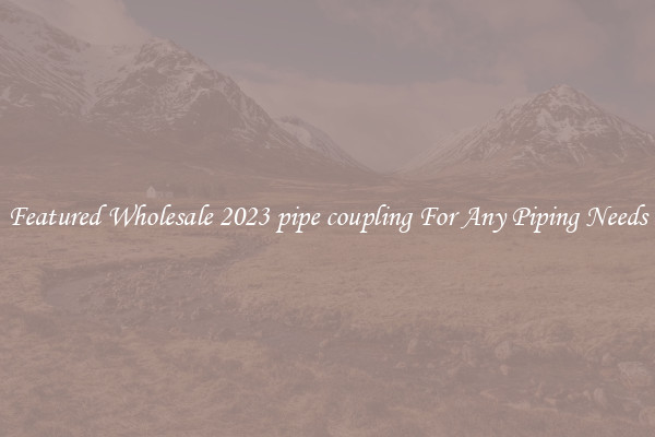 Featured Wholesale 2023 pipe coupling For Any Piping Needs