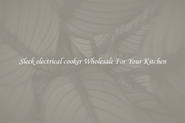 Sleek electrical cooker Wholesale For Your Kitchen