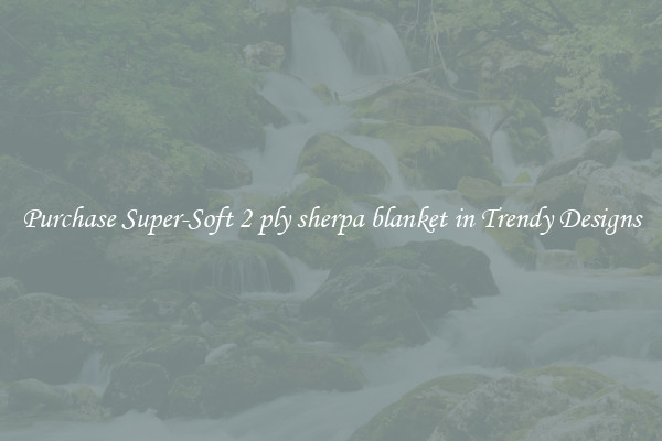 Purchase Super-Soft 2 ply sherpa blanket in Trendy Designs