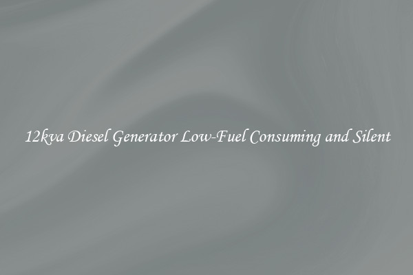 12kva Diesel Generator Low-Fuel Consuming and Silent