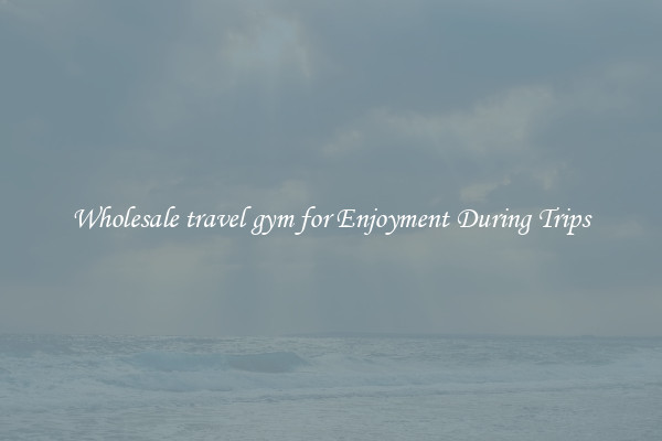 Wholesale travel gym for Enjoyment During Trips