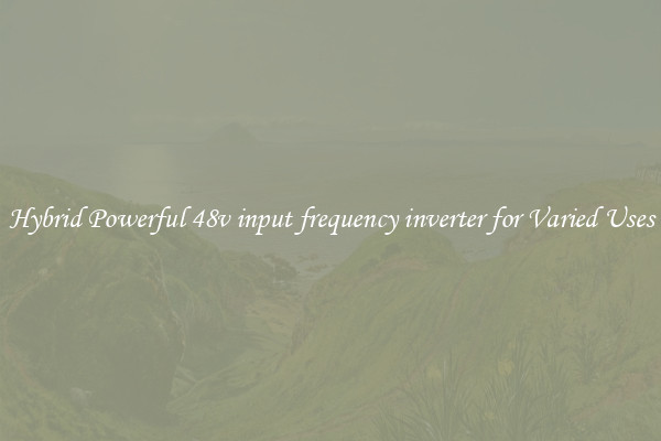 Hybrid Powerful 48v input frequency inverter for Varied Uses